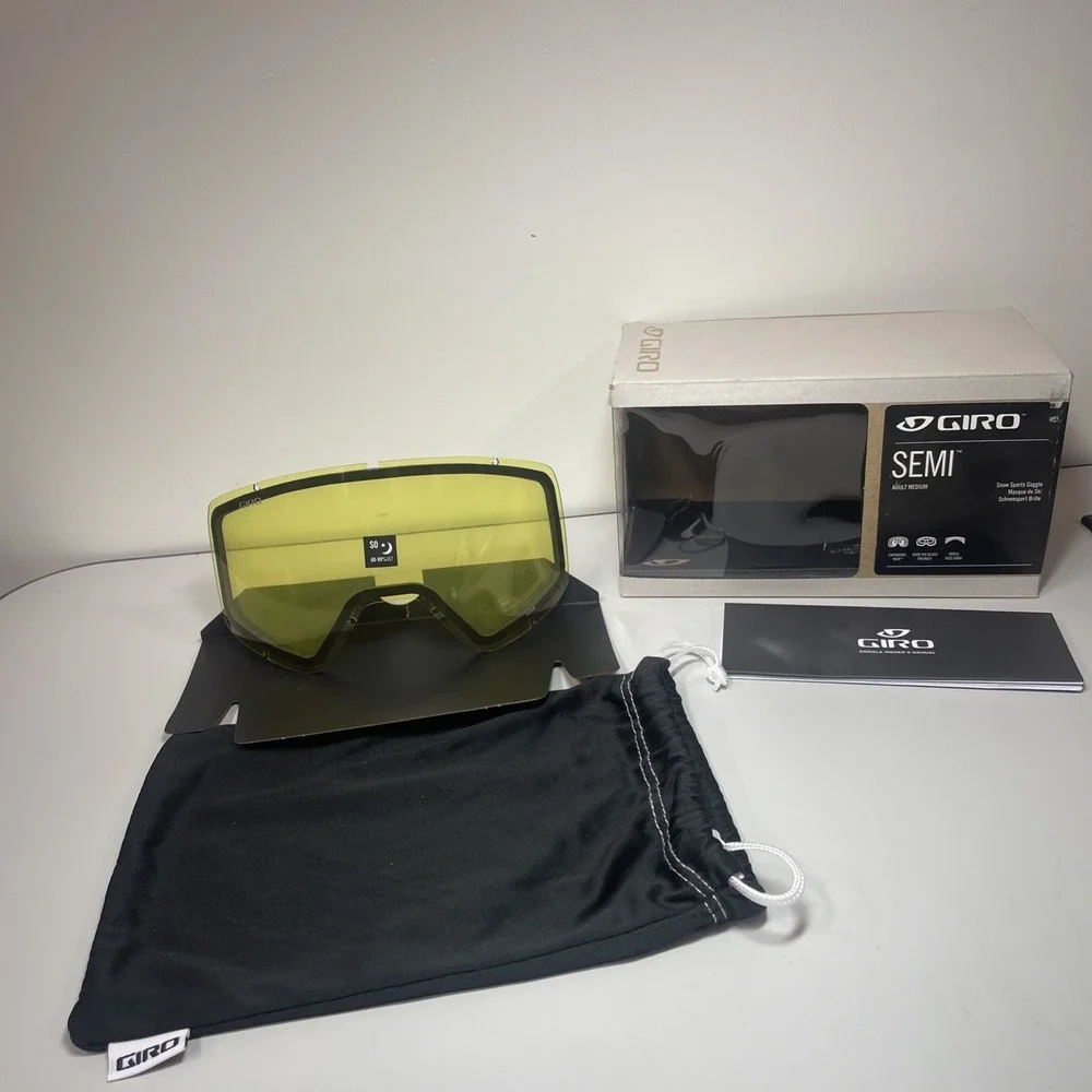 Giro Dylan Semi Yellow Replacement Lenses For Ski Goggles SO 80-99%VLT w Bag
